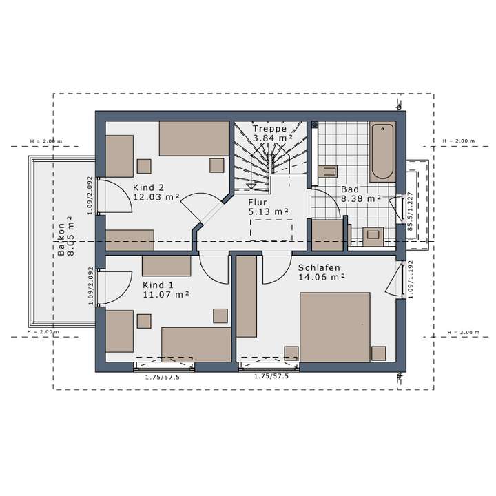 Grundriss Obergeschoss