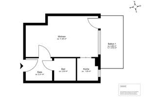 Helles 1-Zimmer-Juwel mit Balkon in Ruhiger Lage – Die vollständige Adresse der Immobilie erhältst du vom Anbieter., 81245 Neupasing, München – Vorschaubild 9