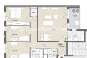 Tauschwohnung: Schöne und helle 4-Zi-Whg in Bilk mit großem Balkon und 2 Bädern