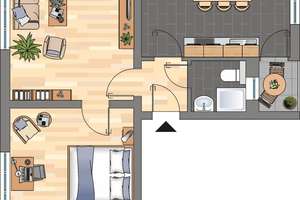 Achtung! Schnell sein, beliebte 2-Zimmer-Wohnung in Duisburg Neudorf – Silcherstraße 6, 47057 Neudorf-Süd, Duisburg – Vorschaubild 2