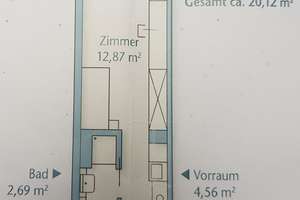 Studenten Wohung ETW Erlangen Nägelsbachstr. 1 Zimmer zentrumsnah – Nägelsbachstraße 23, 91052 Rathausplatz, Erlangen – Vorschaubild 10
