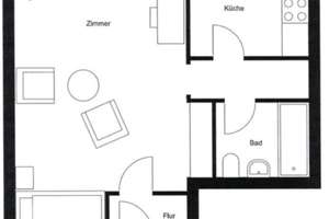 Schöne, voll möblierte 1-Zimmer-Wohnung nahe S-Bahn | Inkl. Highspeed-WLAN & Kellerabteil – Sagekuhle 2, 21614 Buxtehude – Vorschaubild 7