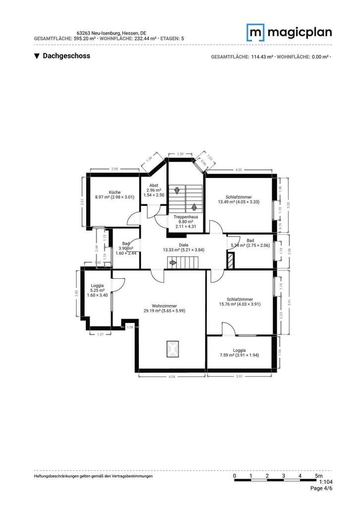 Grundriss Dachgeschoss