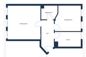 helle, sehr ruhige Altbau-Wohnung in bester Lage (möbliert mit Einbauküche, Wasch- und Spülmaschine) – Flemmingstrasse 4, 4177 Altlindenau, Leipzig – Vorschaubild 2