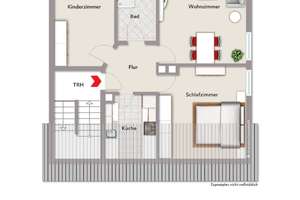 Lebendig wohnen in Bielefeld: 3-Zimmer-Dachgeschosswohnung – 33647 Brackwede, Bielefeld – Vorschaubild 2