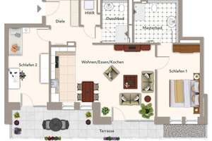 Penthouse-Living im Neubau: Sonnige Terrasse, hochwertige Küche & Erstbezug
*Zuzüglich TG-Stellpla – Die vollständige Adresse der Immobilie erhältst du vom Anbieter., 14167 Lichterfelde, Berlin – Vorschaubild 9