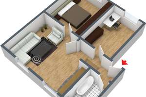 Praktisch geschnitte 3-Zimmer-Dachgeschoss-Wohnung im 2. OG – Düppelstraße 33, 46238 Batenbrock, Bottrop – Vorschaubild 2