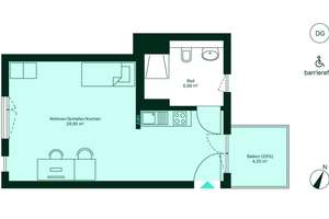 Helle barrierefreie Wohnung mit Balkon im Dachgeschoss – Roermonder Straße 76, 52072 Ponttor, Aachen – Vorschaubild 4