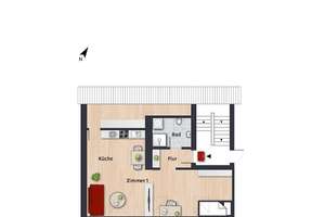 Niedliche Wohnung für Singles // DG – Rathenauplan 7, 38440 Schillerteich, Wolfsburg – Vorschaubild 5