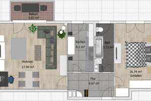 Im Herzen Frankfurts Alltagstaugliche 2-Zimmer-Wohnung im Frankfurter Ostend – 60316 Ostend, Frankfurt am Main – Vorschaubild 11