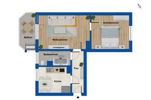 Helle 2-Zimmer-Wohnung mit Balkon in guter Wohnlage von Dresden-Dobritz – Die vollständige Adresse der Immobilie erhältst du vom Anbieter., 1237 Seidnitz/Dobritz, Dresden – Vorschaubild 10
