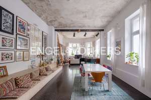 Exklusives Loft mit großem Salon, Balkon und Blick aufs Grüne nahe dem Arkonaplatz