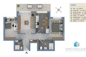 barrierefrei // großer Balkon // Aufzug // ideal für kleine Familie – Die vollständige Adresse der Immobilie erhältst du vom Anbieter., 33659 Senne, Bielefeld – Vorschaubild 20