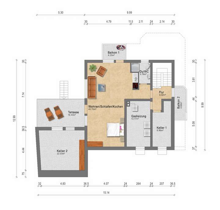 Grundriss 1.UG
