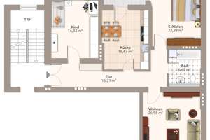 Charmante 3-Zimmer-Wohnung in zentraler Lage mit Balkon – 39104 Altstadt, Magdeburg – Vorschaubild 21