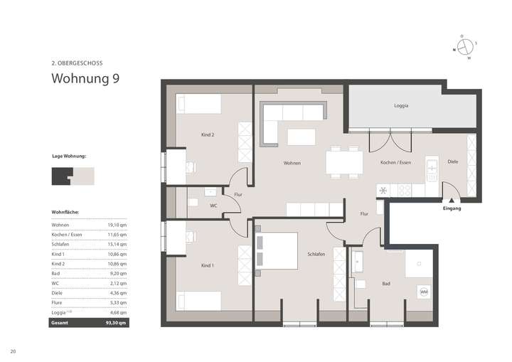 Wohnungsgrundriss ETW 9