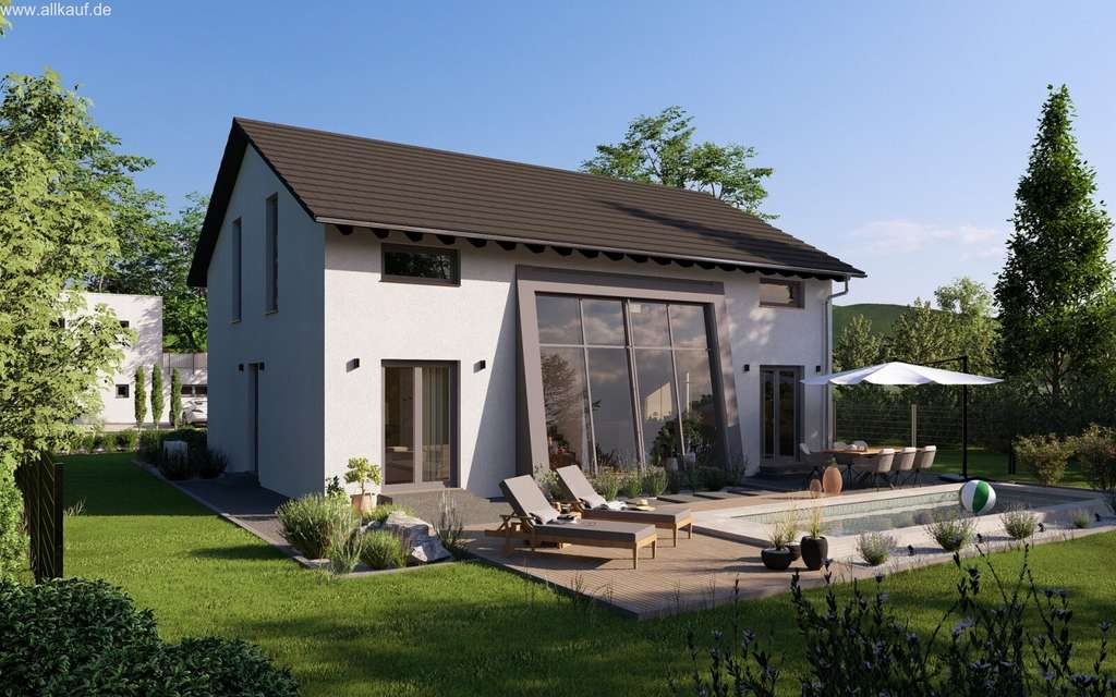 Immobilie in Freystadt - Lichtdurchflutetes Einfamilienhaus Highline 5 mit großzügigem Raumkonzept inklusive Baugrundstück - Bild 1