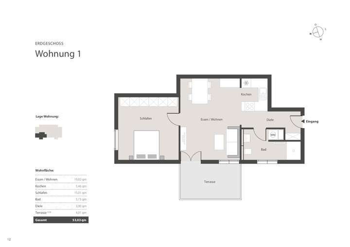 Wohnungsgrundriss ETW 1