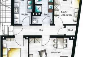 Geräumige 3-Raum-Wohnung zu vermieten - Hochparterre - Balkon - Parkett - – Helmstedter Str. 3, 39112 Magdeburg – Vorschaubild 7