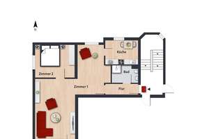 Attraktive Wohnung in Westhagen mit Loggia // 3.OG rechts – Hallesche Str. 33, 38444 Westhagen, Wolfsburg – Vorschaubild 13
