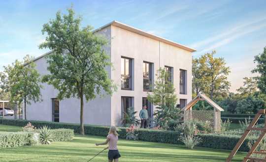 Neubau: Moderne DHH im Grünen nahe Tübingen!