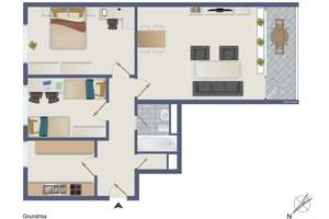 Wohntraum mit Weitblick: Lichtdurchflutete 3-Zimmer-Wohnung mit Loggia ins Grüne – Die vollständige Adresse der Immobilie erhältst du vom Anbieter., 76228 Durlach, Karlsruhe – Vorschaubild 24