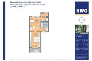 2-Raum-Wohnung mit Balkon am Franckeplatz – Rannische Straße 15, 6108 Altstadt, Halle (Saale) – Vorschaubild 6