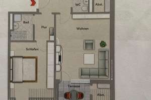 Helle 2,5 Zimmer DG Wohnung mit kleiner Dachterrasse in Nürnberg – Äußere Großweidenmühlstraße 39, 90419 Sandberg, Nürnberg – Vorschaubild 2