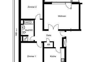 Hell & modern & viel Platz: sanierte 3 Zimmer, Balkon, guter Schnitt, neues Bad mit Wanne + Dusche – Goltsteinstr. 93, 50968 Bayenthal, Köln – Vorschaubild 16