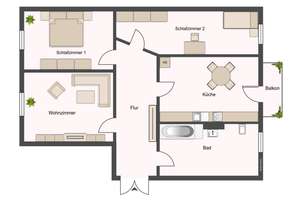 Große 3 Zimmer Wohnung mit Balkon in Ruhige Gegend – Bernsdorfer Str. 185, 9126 Bernsdorf, Chemnitz – Vorschaubild 9