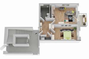 WBS Typ A benötigt! - Schöne 2-Zimmer Wohnung mit offenem Wohn- und Essbereich im Neubau Brantheke