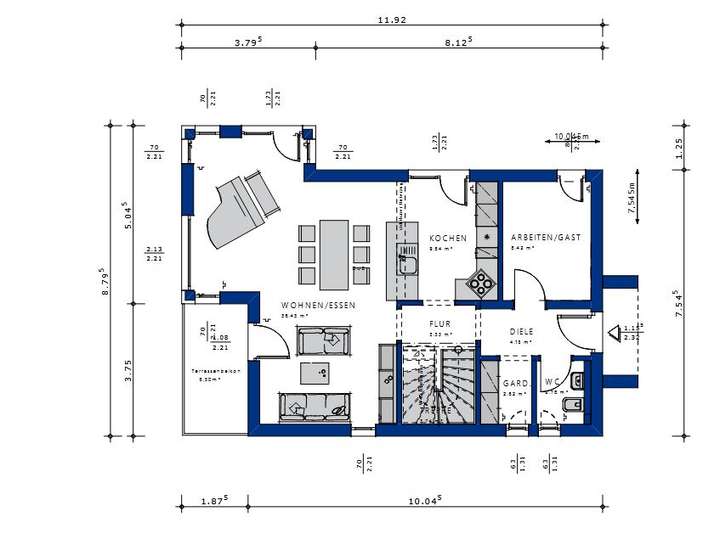 Beispielgrundriss Erdgeschoss