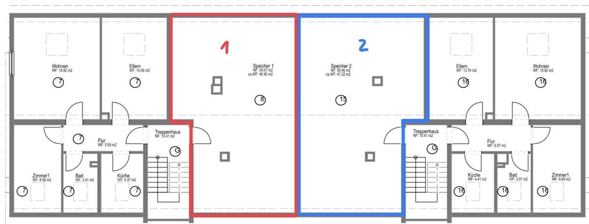 2 ausbaufähige Dachgeschosswohnungen in gepflegtem Mehrfamilienhaus in Bruchsal, Karlsruhe Kreis – Bild 4
