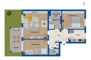 Schöne 3-Zimmer-Erdgeschoss-Wohnung mit Terrasse und TG-Stellplatz in Nürnberg-Eibach – Die vollständige Adresse der Immobilie erhältst du vom Anbieter., 90451 Eibach, Nürnberg – Vorschaubild 12