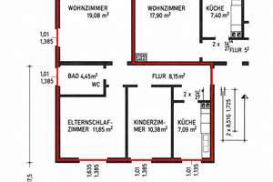 Helle, modernisierte 3-Zimmer-Wohnung mit Balkon in Wiesbaden – 65197 Rheingauviertel / Hollerborn, Wiesbaden – Vorschaubild 7