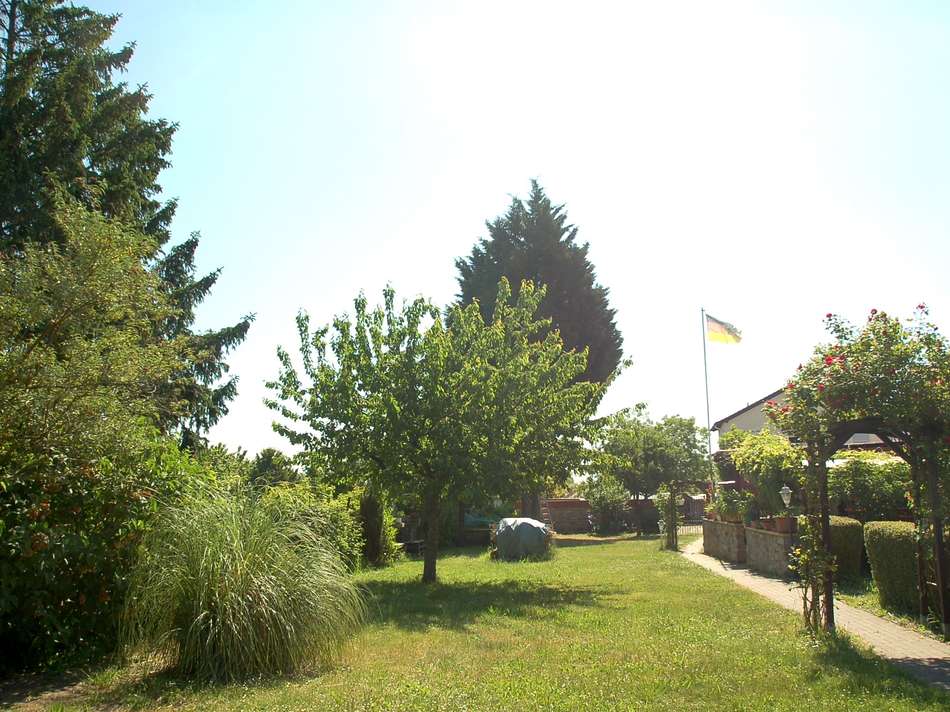 Blick Richtung Garagen