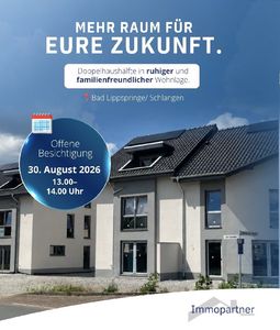 Offene Besichtigung am 30.08.um 13 - 14 Uhr, Zum Kurwald 2 in Bad Lippspringe / Schlangen