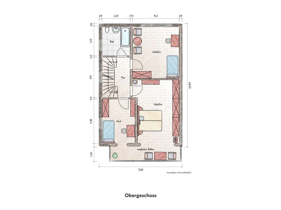 Grundriss Obergeschoss