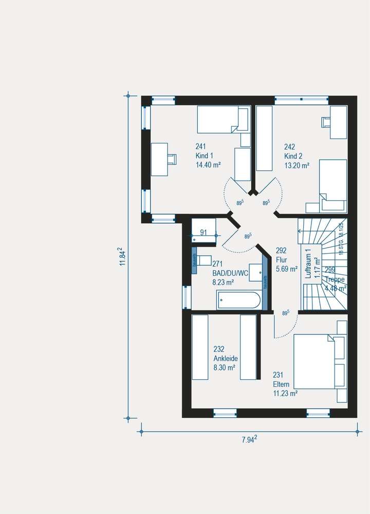 Familienfreundlicher Grundriss