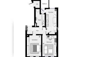 Tauschwohnung: Ruhige 2-Zimmer-Wohnung in Leipzig Nordost mit tollem Balkon – 4347 Schönefeld-Abtnaundorf, Leipzig – Vorschaubild 6