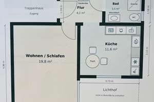 Modern möblierte Einliegerwohnung am Schönbuch – 39 m², ideal für Pendler – 71116 Gärtringen – Vorschaubild 4