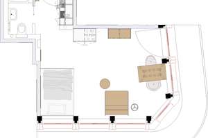 Stilvoll möblierte Etagenwohnung mit Balkon und modernem Ambiente zum Wohlfühlen – Konrad-Adenauer-Platz 10, 40210 Stadtmitte, Düsseldorf – Vorschaubild 8