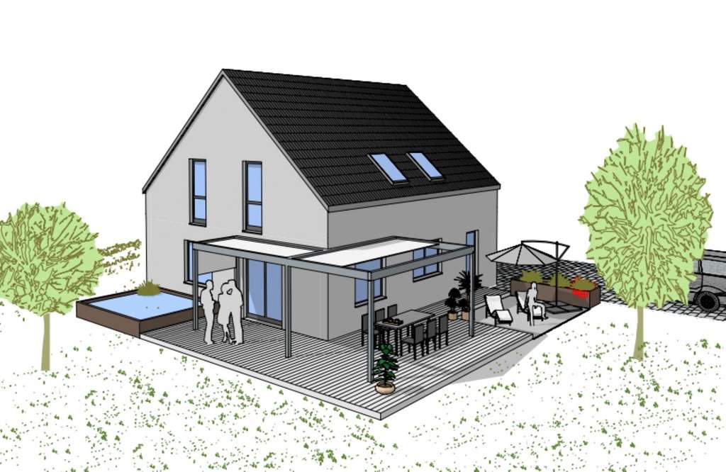 Immobilie in Aystetten - Sonniges, modernes Einfamilienhaus am Mühlbach - Bild 0