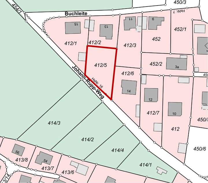Lageplan Baugrundstück