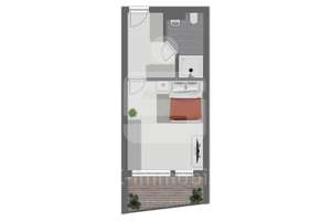 1-Zimmer-Apartment, vermietet, mit Balkon und Tiefgaragenstellplatz in Köln-Zollstock! – Die vollständige Adresse der Immobilie erhältst du vom Anbieter., 50969 Zollstock, Köln – Vorschaubild 7