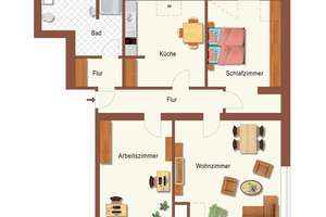 Modernisierte 3-Zimmerwohnung mit historischem Charme! – 40239 Mörsenbroich, Düsseldorf – Vorschaubild 18