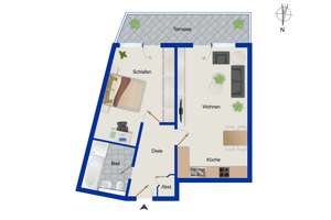 Seltene 2-Zimmer-Terrassenwohnung in guter Wohnlage von Leverkusen-Schlebusch – Die vollständige Adresse der Immobilie erhältst du vom Anbieter., 51375 Schlebusch, Leverkusen – Vorschaubild 13