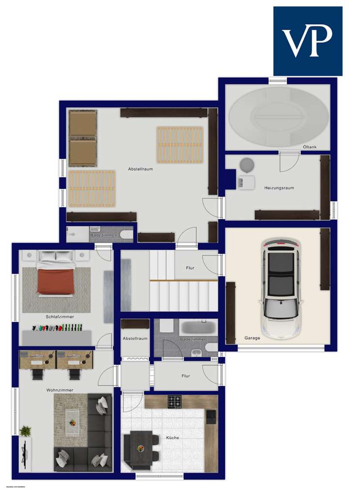 Kellergeschoss mit Einliegerwo