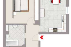 Vermietete 3-Zimmer-Wohnung (OG) in Karlsruhe-Knielingen – Die vollständige Adresse der Immobilie erhältst du vom Anbieter., 76187 Knielingen, Karlsruhe – Vorschaubild 6