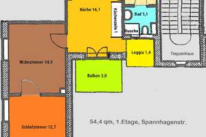Attraktive 2-Zimmer-Whg mit Balkon, Hannover List, Gartenstadt Kreuzkampe – Spannhagenstraße 12, 30655 List, Hannover – Vorschaubild 17